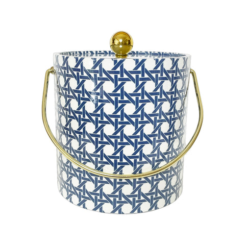 ICE BUCKET CANE NAVY WITH GOLD HANDLE