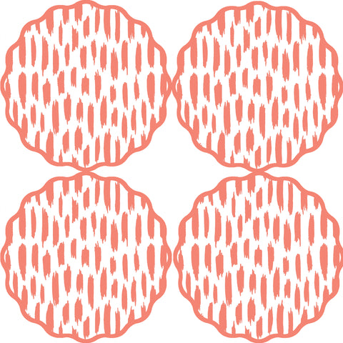 COASTER SET OF 4- DASH ~ 6 COLORS