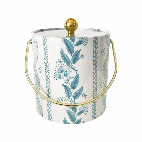 ICE BUCKET EMMA MID BLUEWITH GOLD HANDLE