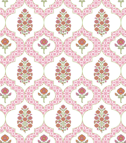 INDIENNES MAHJONG AND GAME TABLECLOTH ~ PINK