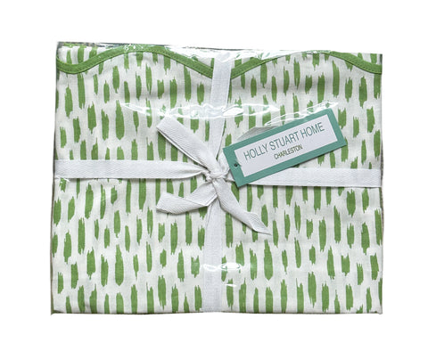 MAHJONG AND GAME TABLECLOTH ~ DASH GREEN TEA