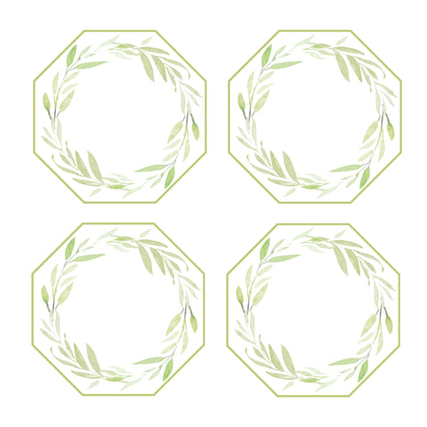 COASTER SET OF 4 ~ LEAVES ~ 7 COLORS