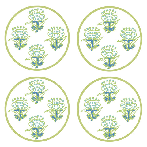 COASTER SET OF 4 ~ PETITE FLEUR ~ 4 COLORS