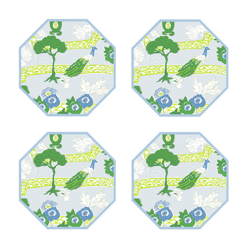 COASTER SET OF 4 ~ DANA GIBSON ~ PEACOCK RETAIL